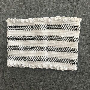 Urban Outfitters Silence + Noise Black and White Cropped Tube Top